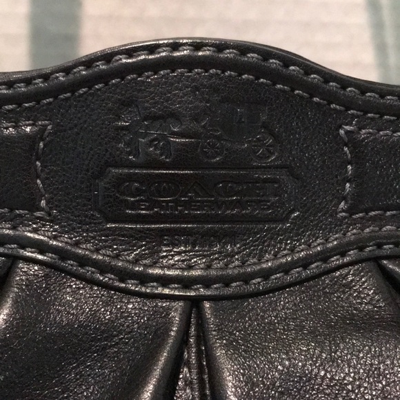 Coach (#13914) “Garnet” Black Leather Satchel - Picture 5 of 16